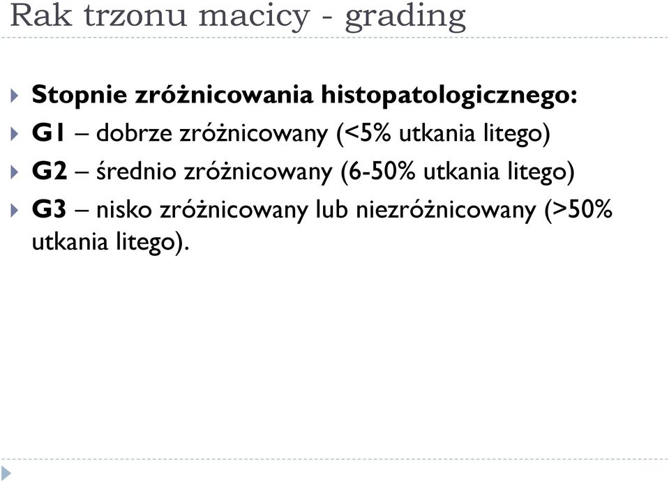 litego) G2 średnio zróżnicowany (6-50% utkania litego)