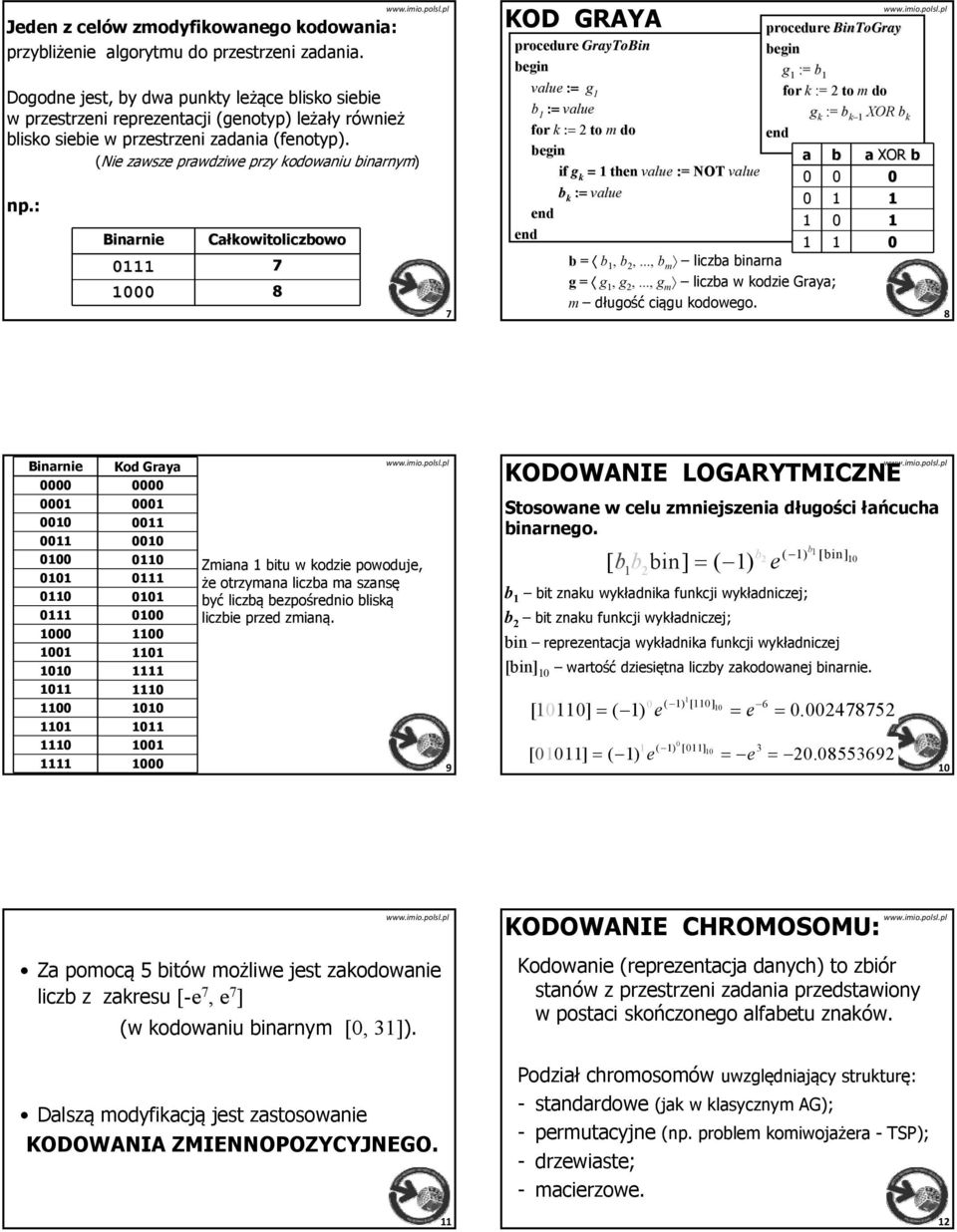 (Nie zawsze prawdziwe przy kodowaniu binarnym) np.