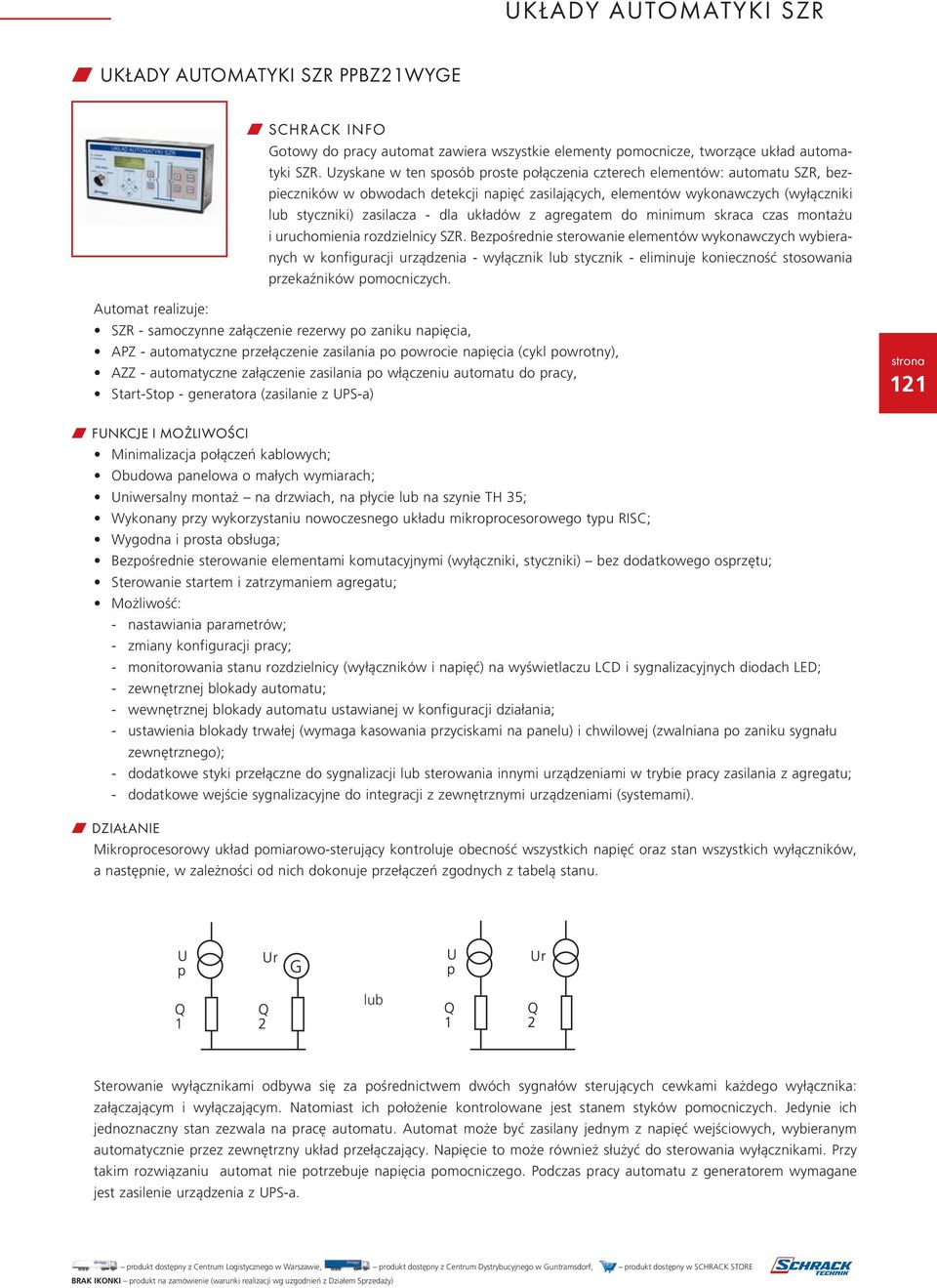 układów z agregatem do minimum skraca czas montażu i uruchomienia rozdzielnicy SZR.