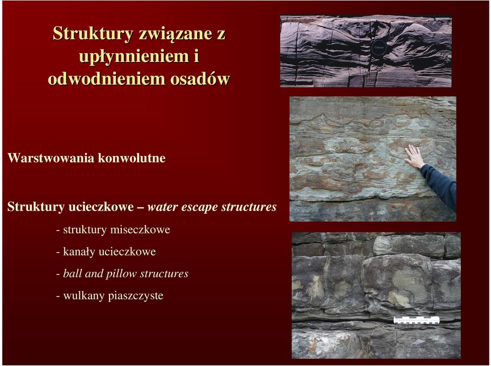 water escape structures - struktury miseczkowe - kanały