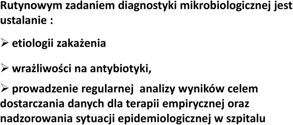 regularnej analizy wyników celem dostarczania danych dla terapii