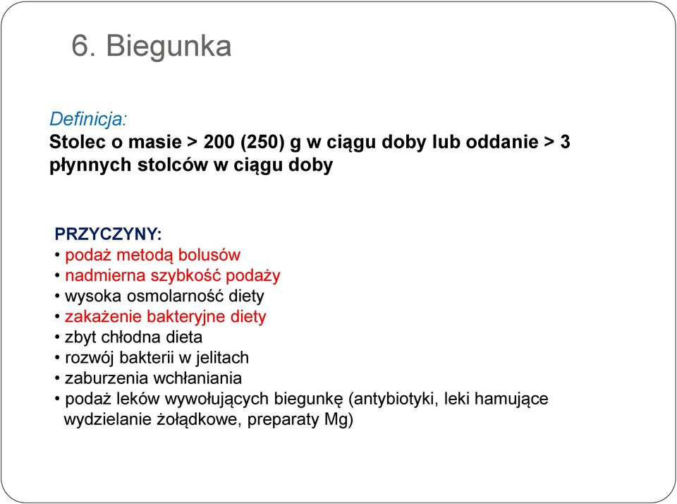 osmolarność diety zakażenie bakteryjne diety zbyt chłodna dieta rozwój bakterii w jelitach