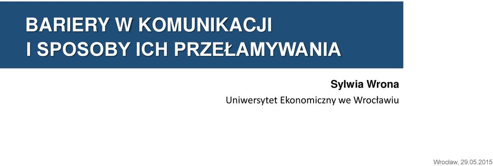 Sylwia Wrona Uniwersytet