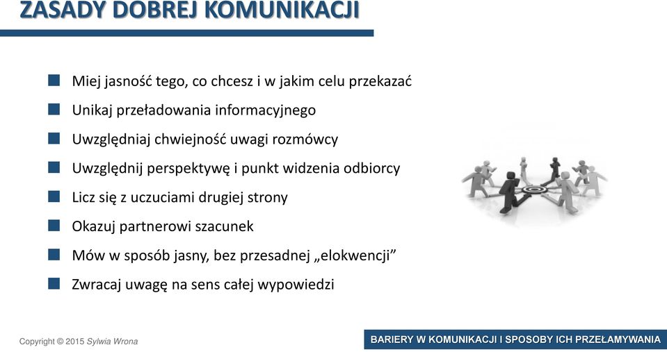 perspektywę i punkt widzenia odbiorcy Licz się z uczuciami drugiej strony Okazuj