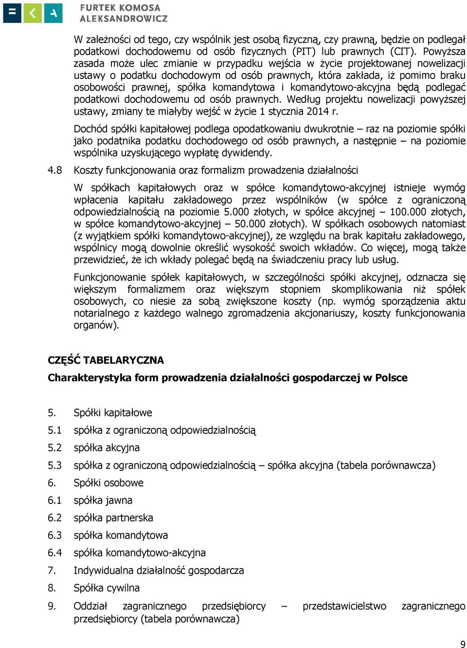 Formy prowadzenia działalności gospodarczej w Polsce - PDF Free Download