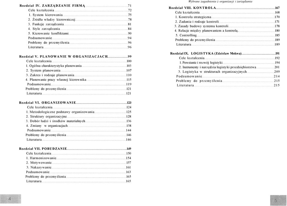 System planowania 107 3. Zakres i rodzaje planowania 110 4.