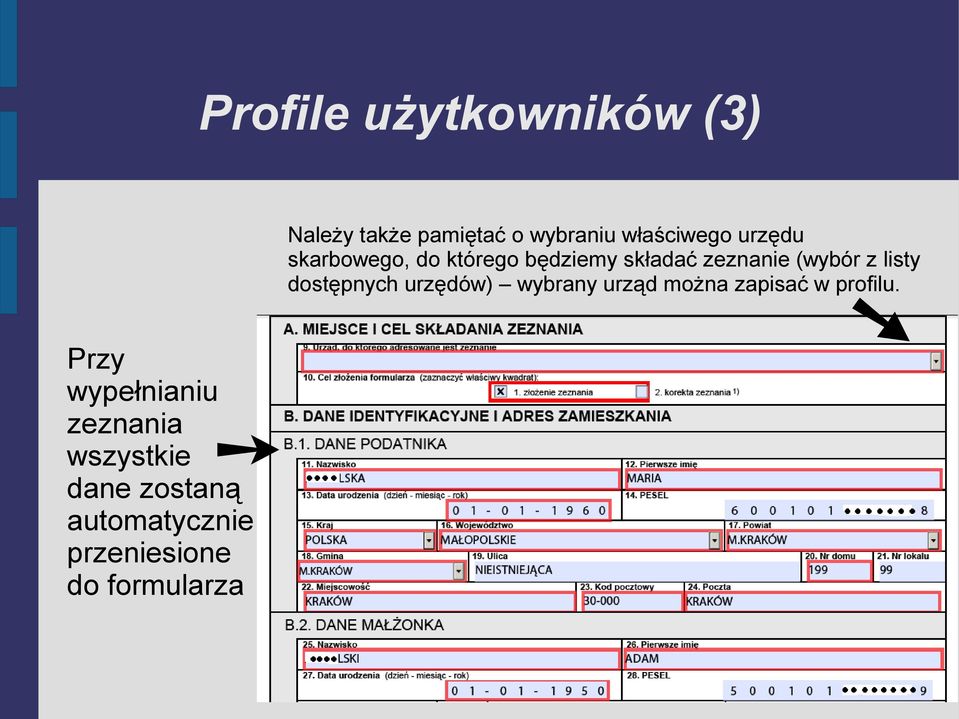 o wybraniu właściwego urzędu skarbowego, do którego będziemy składać