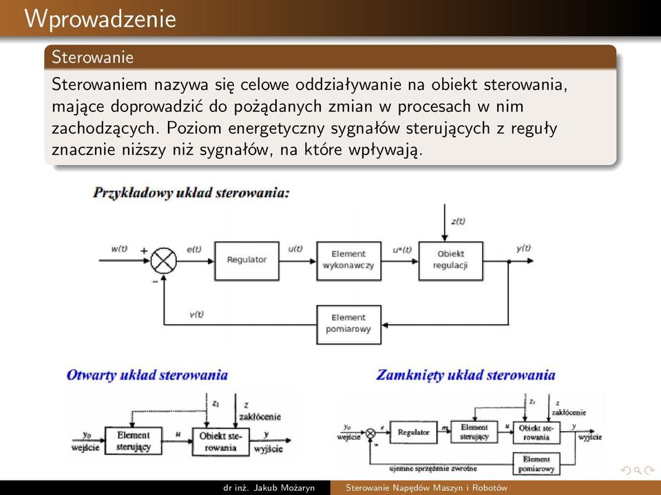 pożądanych zmian w procesach w nim zachodzących.