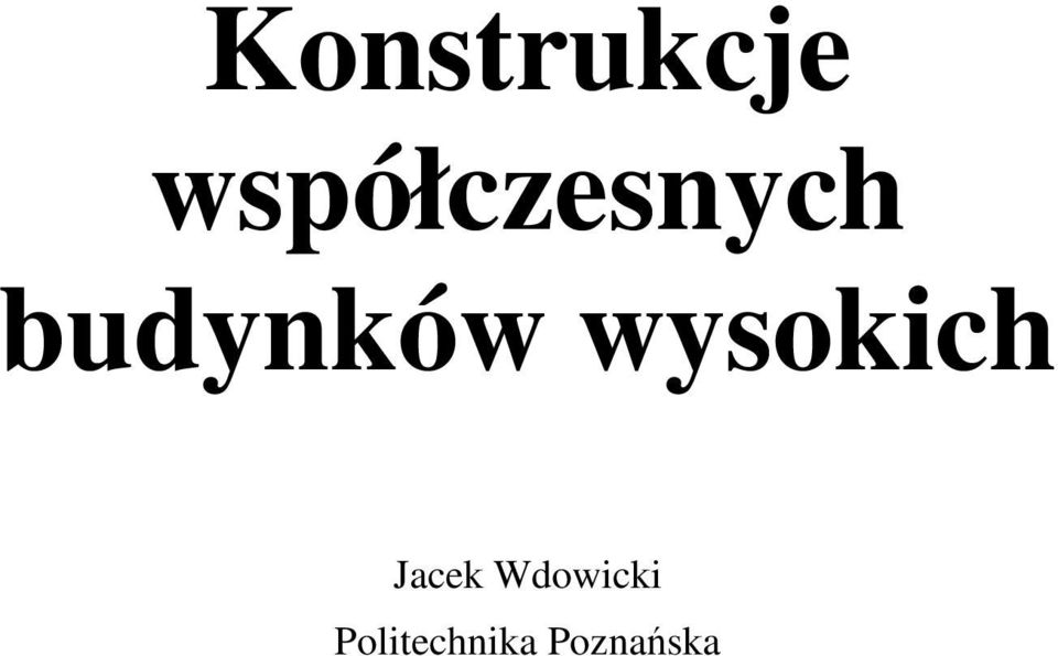 budynków wysokich