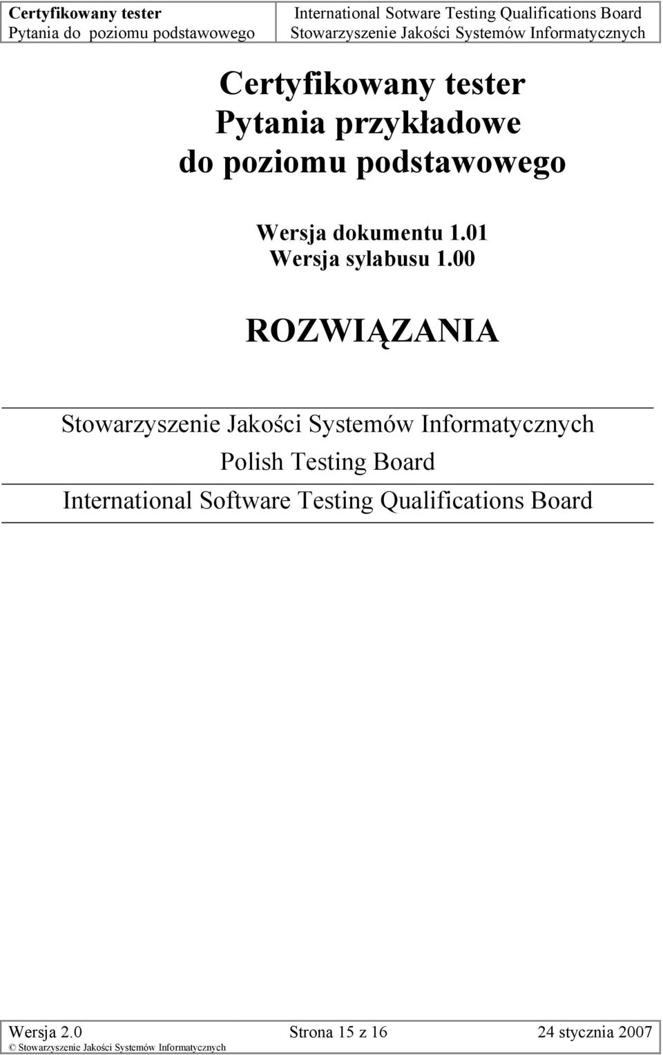 dokumentu 1.01 Wersja sylabusu 1.