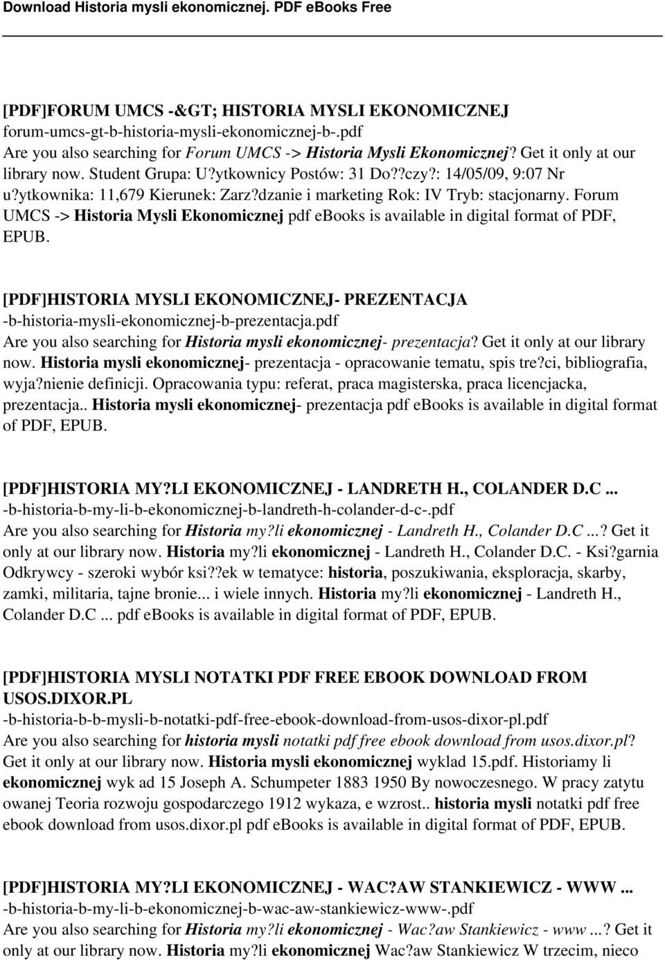 Forum UMCS -> Historia Mysli Ekonomicznej pdf ebooks is available in digital format of PDF, EPUB. [PDF]HISTORIA MYSLI EKONOMICZNEJ- PREZENTACJA -b-historia-mysli-ekonomicznej-b-prezentacja.