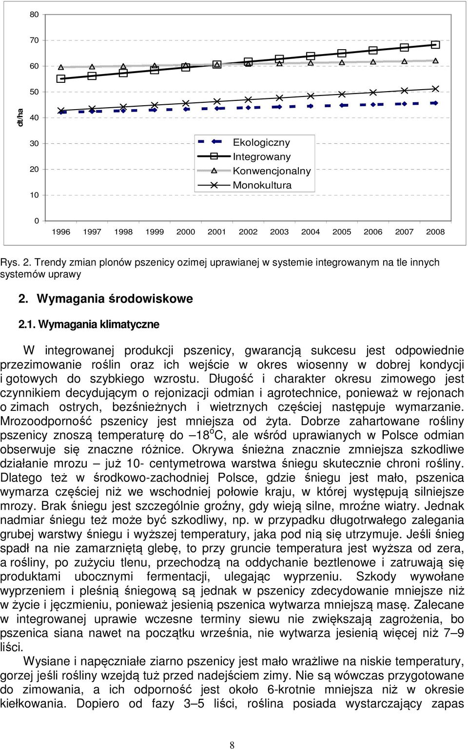 Wymagania klimatyczne W integrowanej produkcji pszenicy, gwarancją sukcesu jest odpowiednie przezimowanie roślin oraz ich wejście w okres wiosenny w dobrej kondycji i gotowych do szybkiego wzrostu.