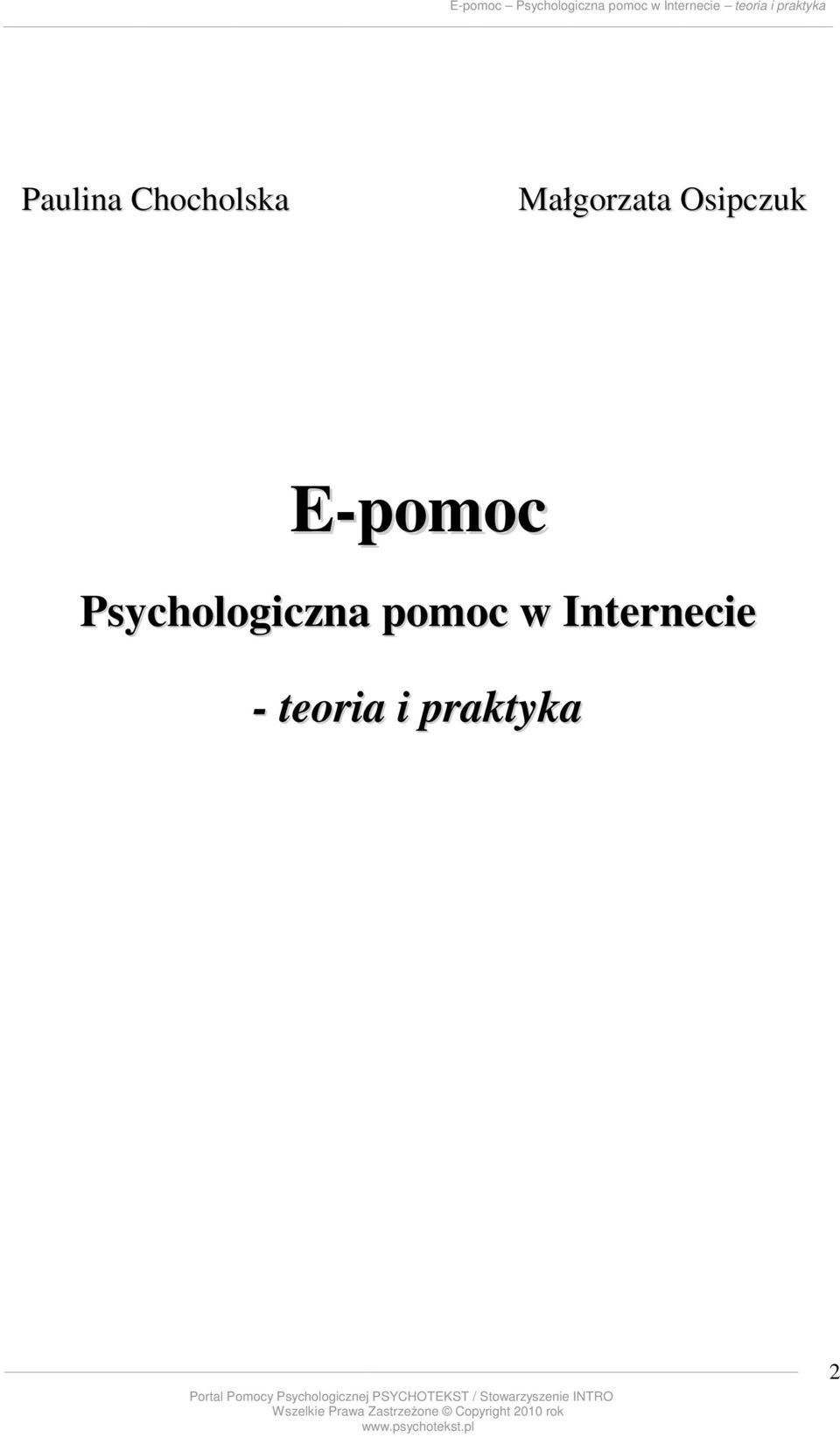 E-pomoc Psychologiczna