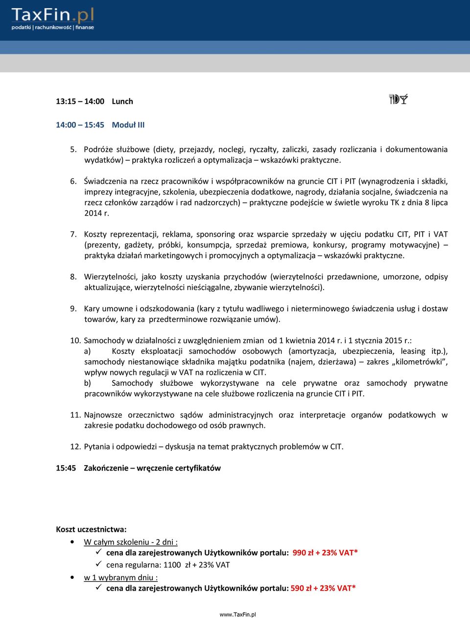 Świadczenia na rzecz pracowników i współpracowników na gruncie CIT i PIT (wynagrodzenia i składki, imprezy integracyjne, szkolenia, ubezpieczenia dodatkowe, nagrody, działania socjalne, świadczenia