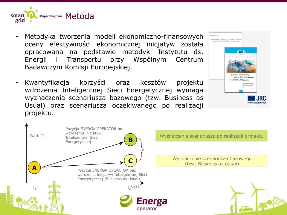 Kwantyfikacja korzyści oraz kosztów projektu wdrożenia Inteligentnej Sieci Energetycznej wymaga wyznaczenia scenariusza bazowego (tzw.