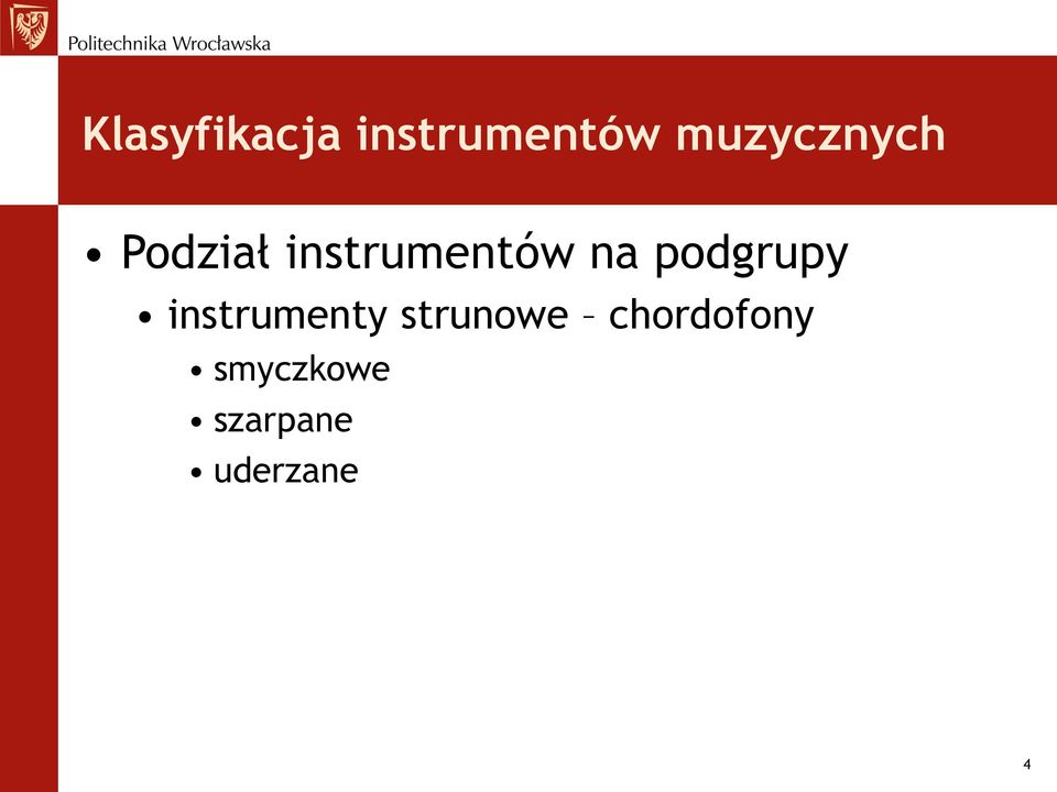 na podgrupy instrumenty strunowe