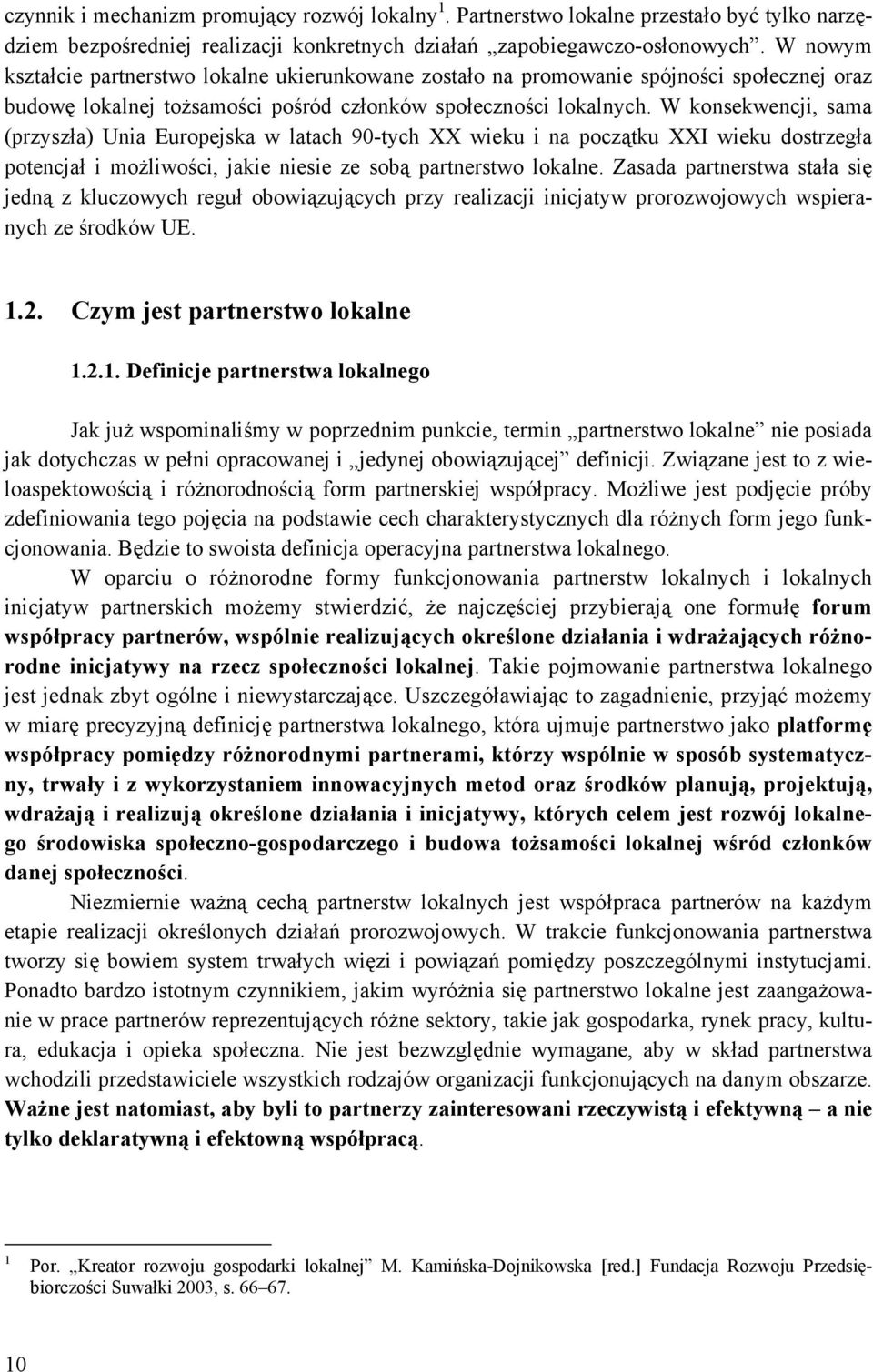 W konsekwencji, sama (przyszła) Unia Europejska w latach 90-tych XX wieku i na początku XXI wieku dostrzegła potencjał i możliwości, jakie niesie ze sobą partnerstwo lokalne.