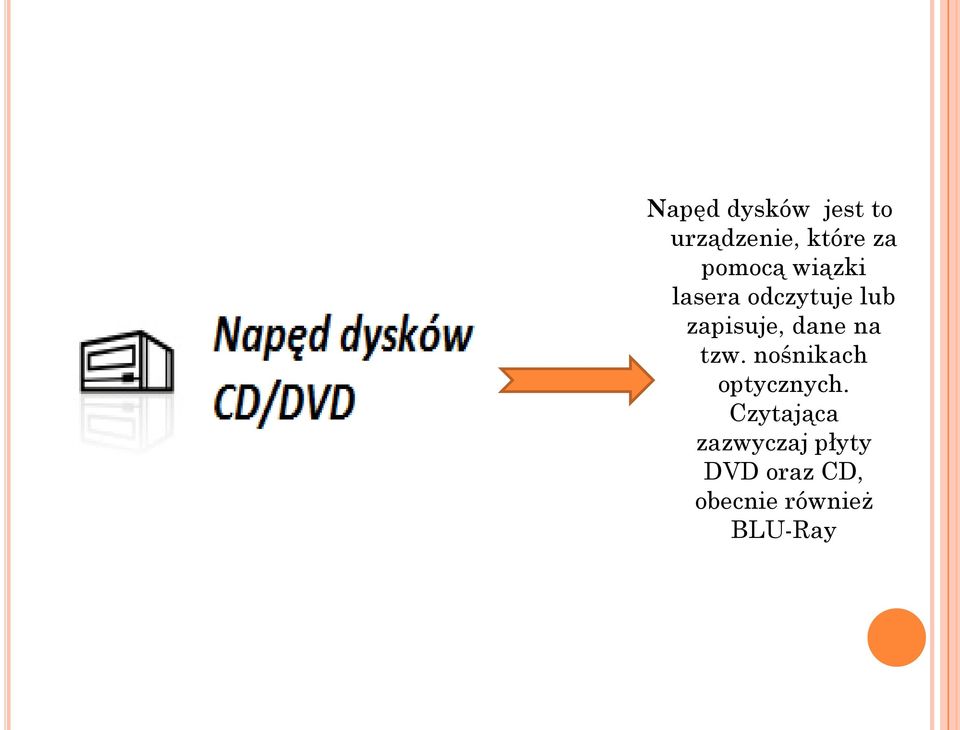 dane na tzw. nośnikach optycznych.