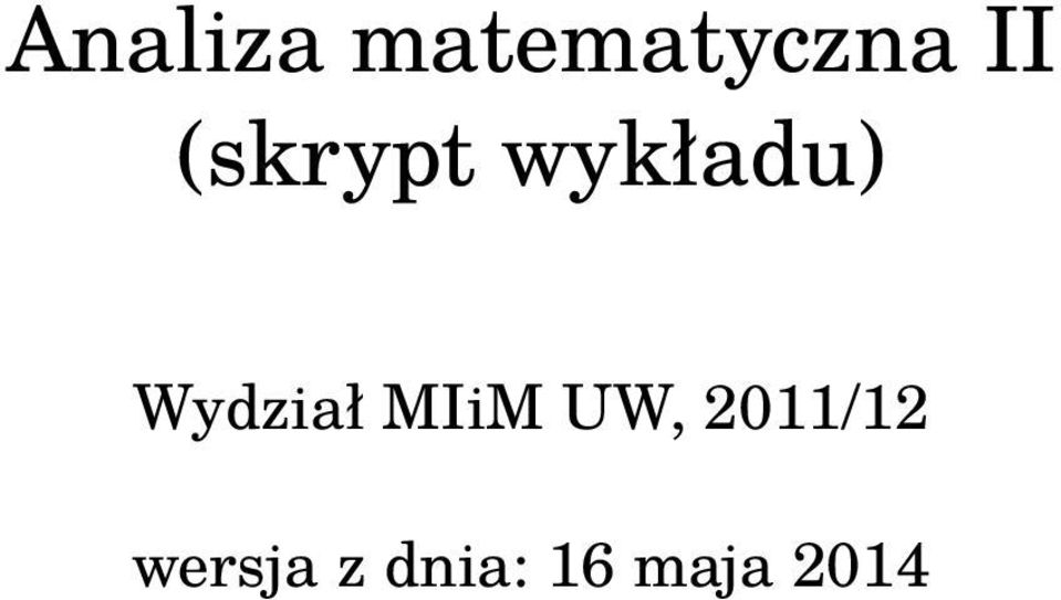 Wydział MIiM UW,