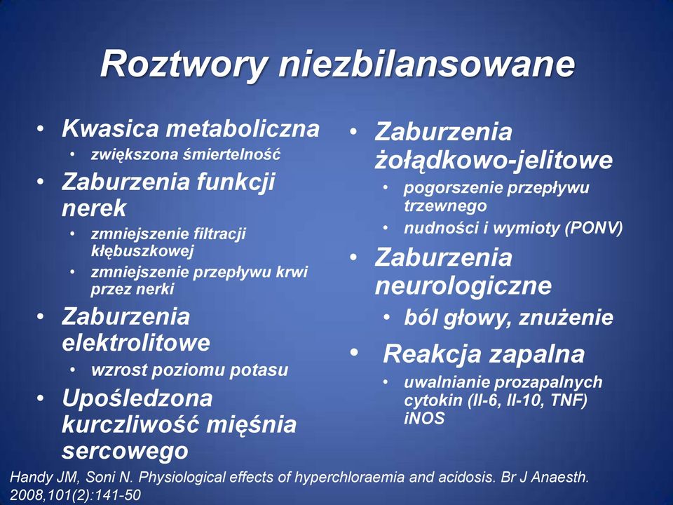 żołądkowo-jelitowe pogorszenie przepływu trzewnego nudności i wymioty (PONV) Zaburzenia neurologiczne ból głowy, znużenie Reakcja zapalna