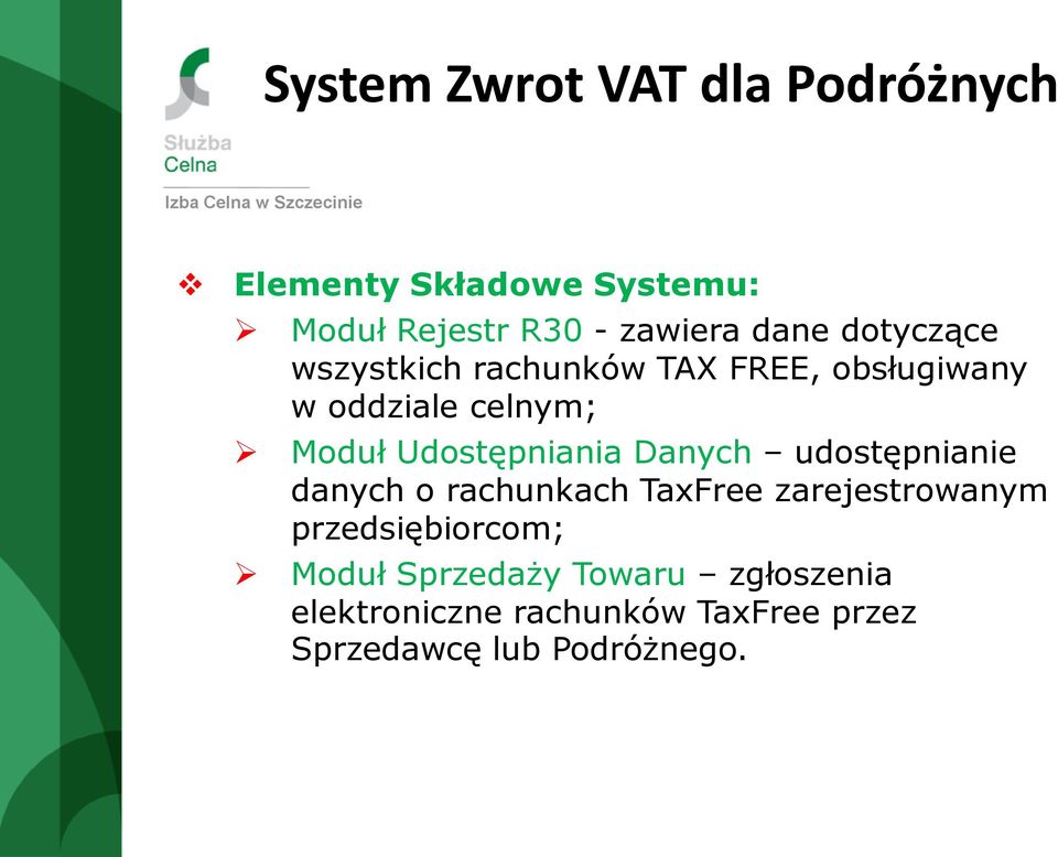 Udostępniania Danych udostępnianie danych o rachunkach TaxFree zarejestrowanym