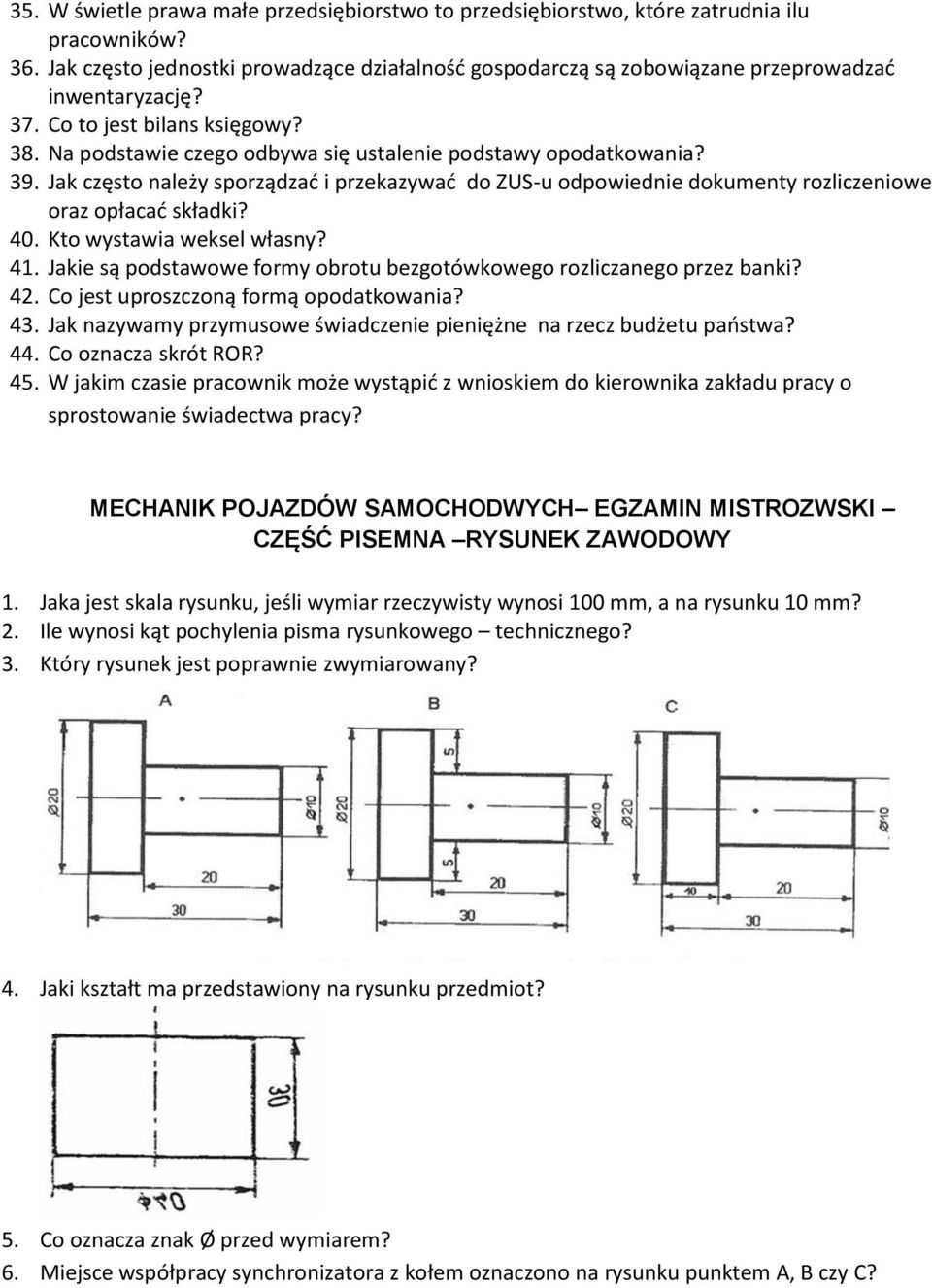 Jak często należy sporządzać i przekazywać do ZUS-u odpowiednie dokumenty rozliczeniowe oraz opłacać składki? 40. Kto wystawia weksel własny? 41.