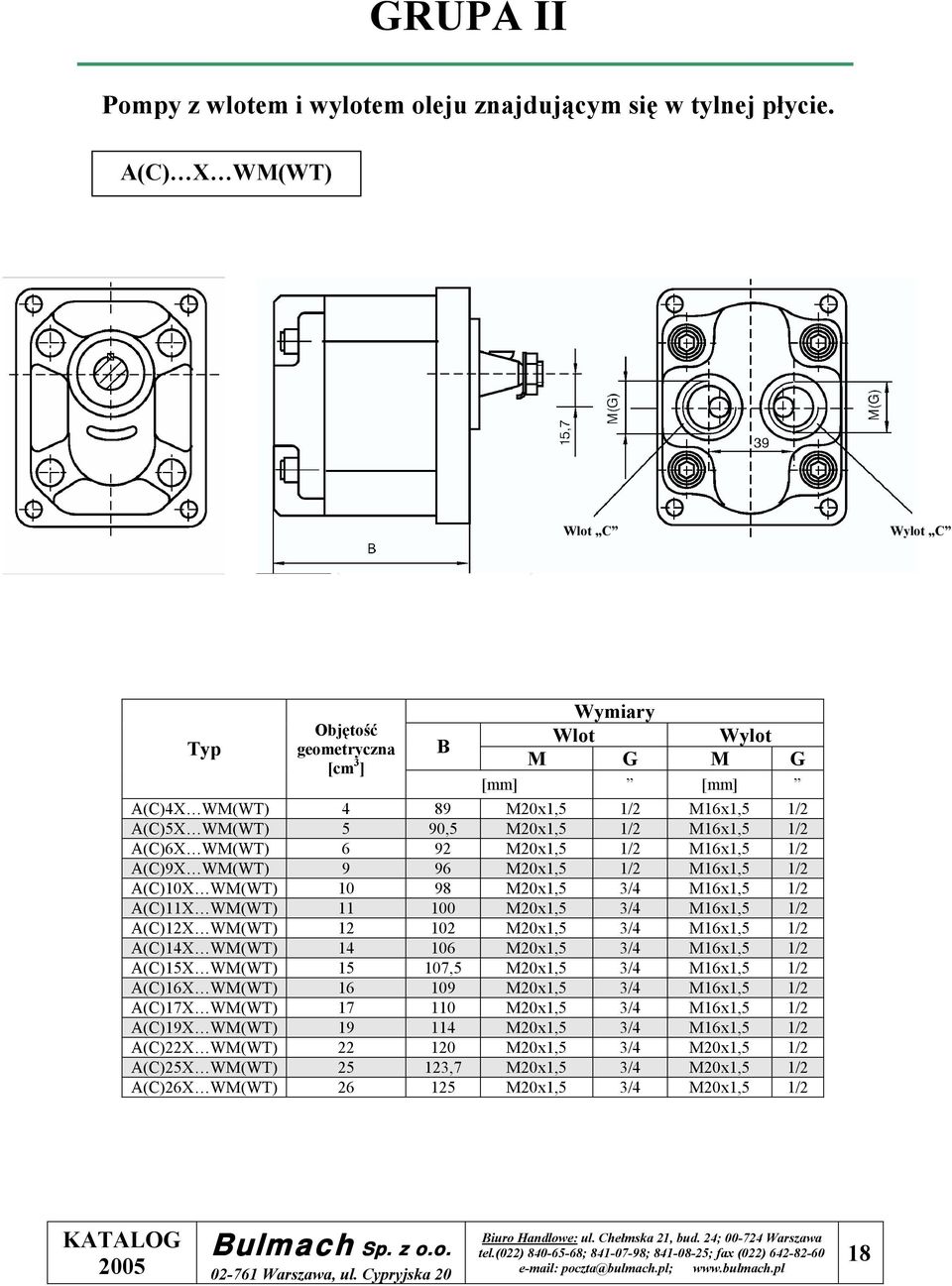 A(C)9X WM(WT) 9 96 M20x1,5 1/2 M16x1,5 1/2 A(C)10X WM(WT) 10 98 M20x1,5 3/4 M16x1,5 1/2 A(C)11X WM(WT) 11 100 M20x1,5 3/4 M16x1,5 1/2 A(C)12X WM(WT) 12 102 M20x1,5 3/4 M16x1,5 1/2 A(C)14X WM(WT) 14