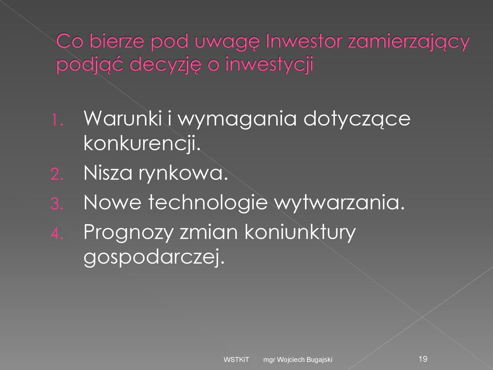 Nowe technologie wytwarzania. 4.