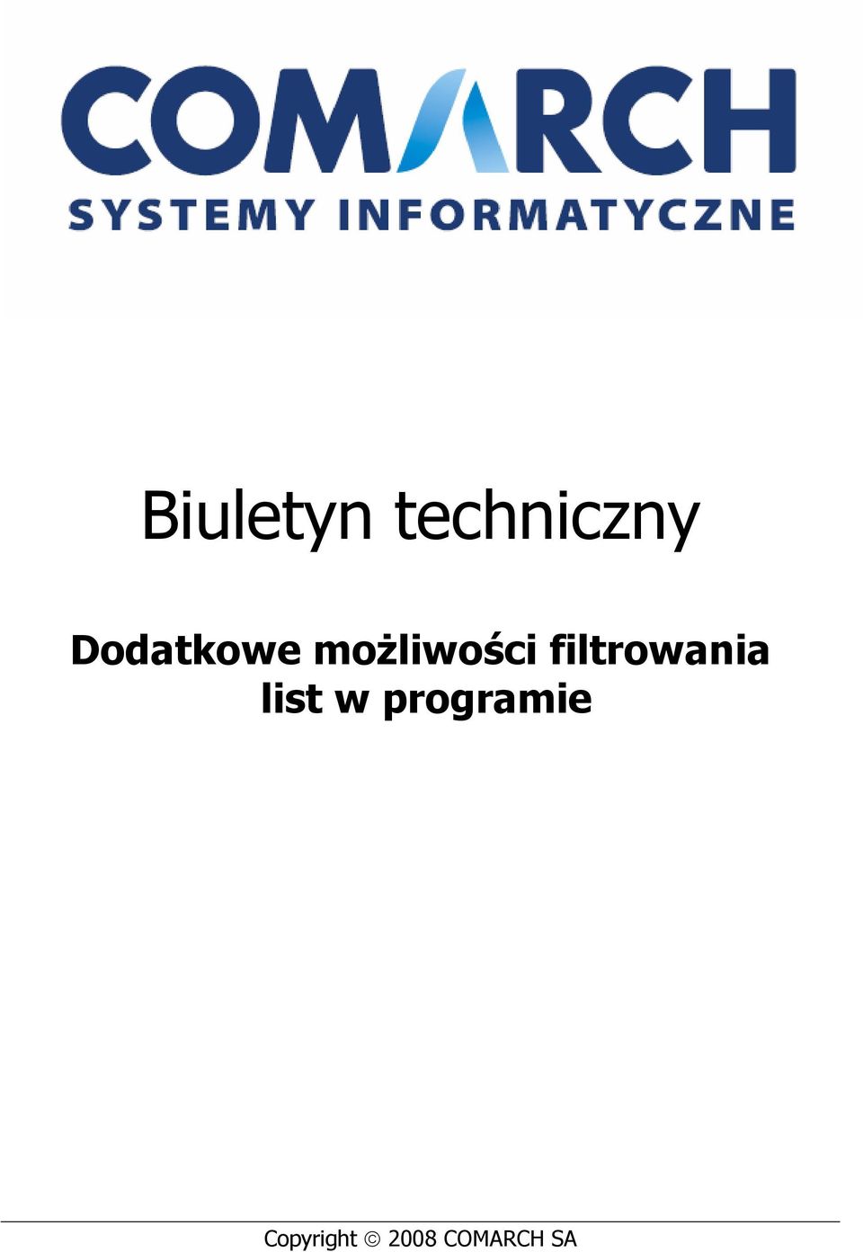 filtrowania list w