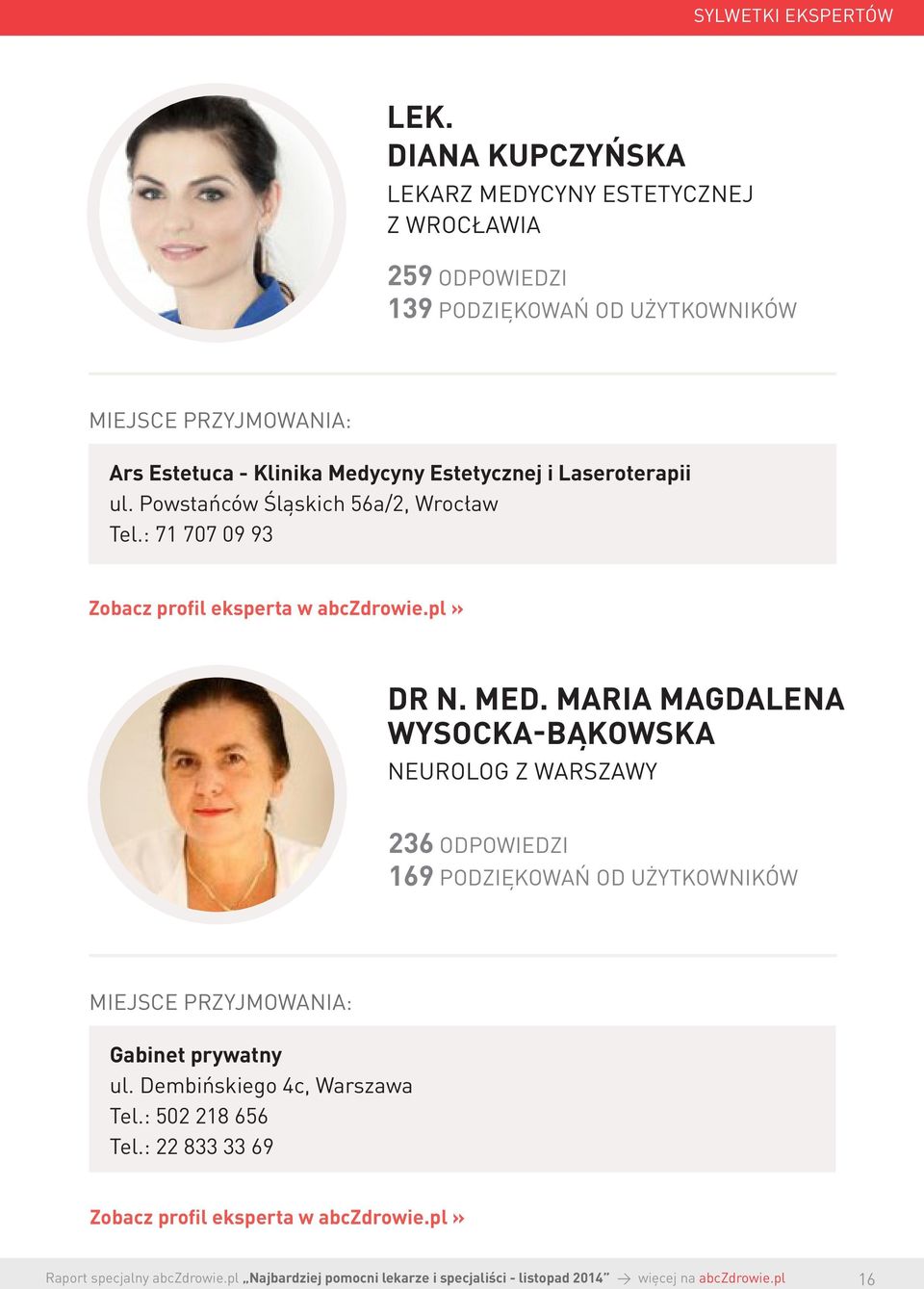 Powstańców Śląskich 56a/2, Wrocław Tel.: 71 707 09 93 DR N. MED.