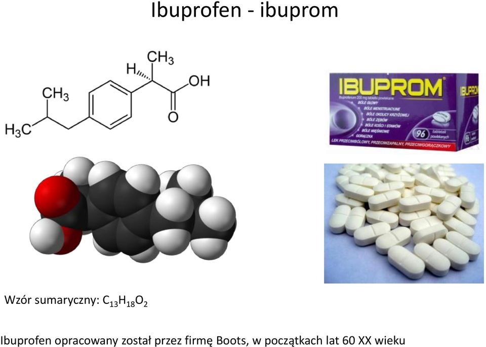 Ibuprofen opracowany został