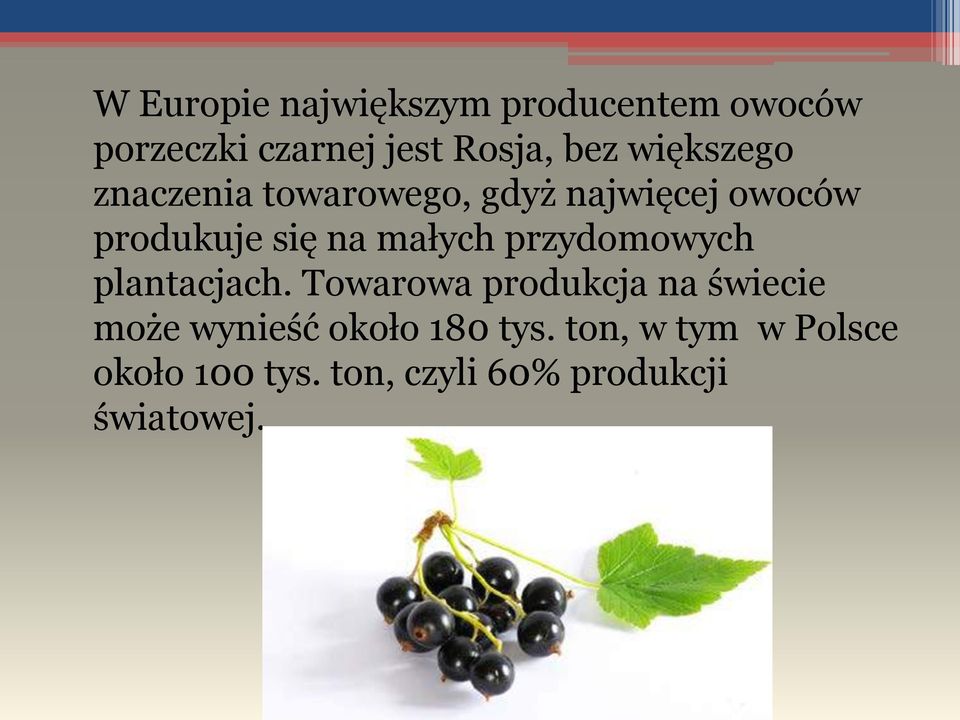 małych przydomowych plantacjach.