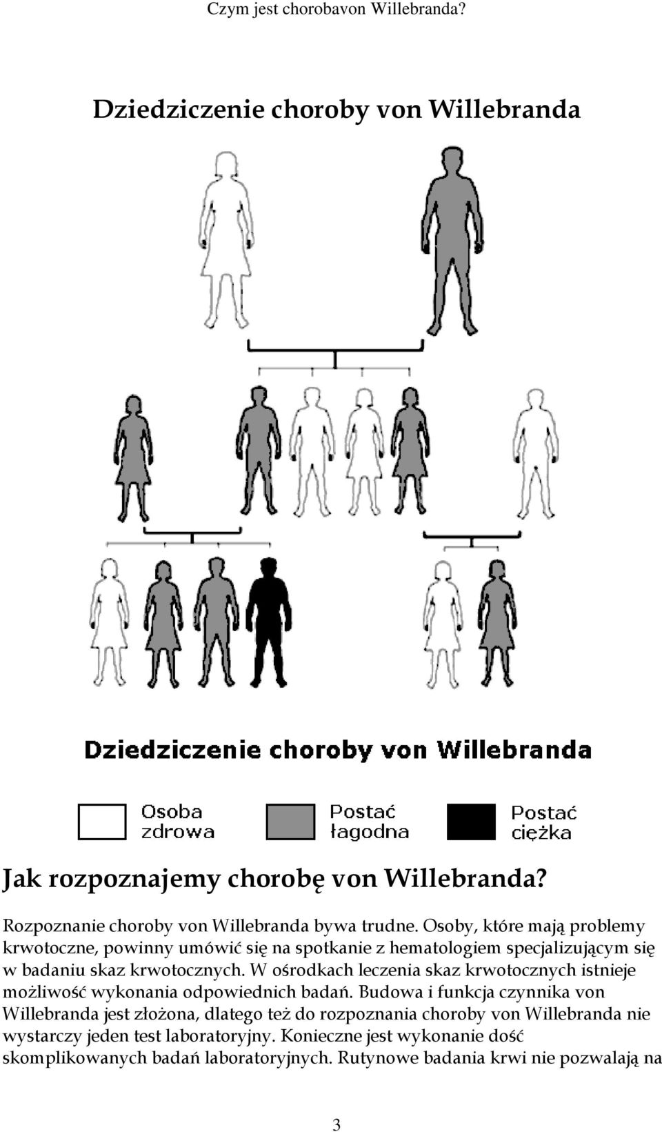 W ośrodkach leczenia skaz krwotocznych istnieje możliwość wykonania odpowiednich badań.