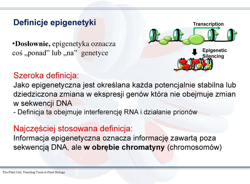 sekwencji DNA - Definicja ta obejmuje interferencję RNA i działanie prionów Najczęściej stosowana definicja: Informacja
