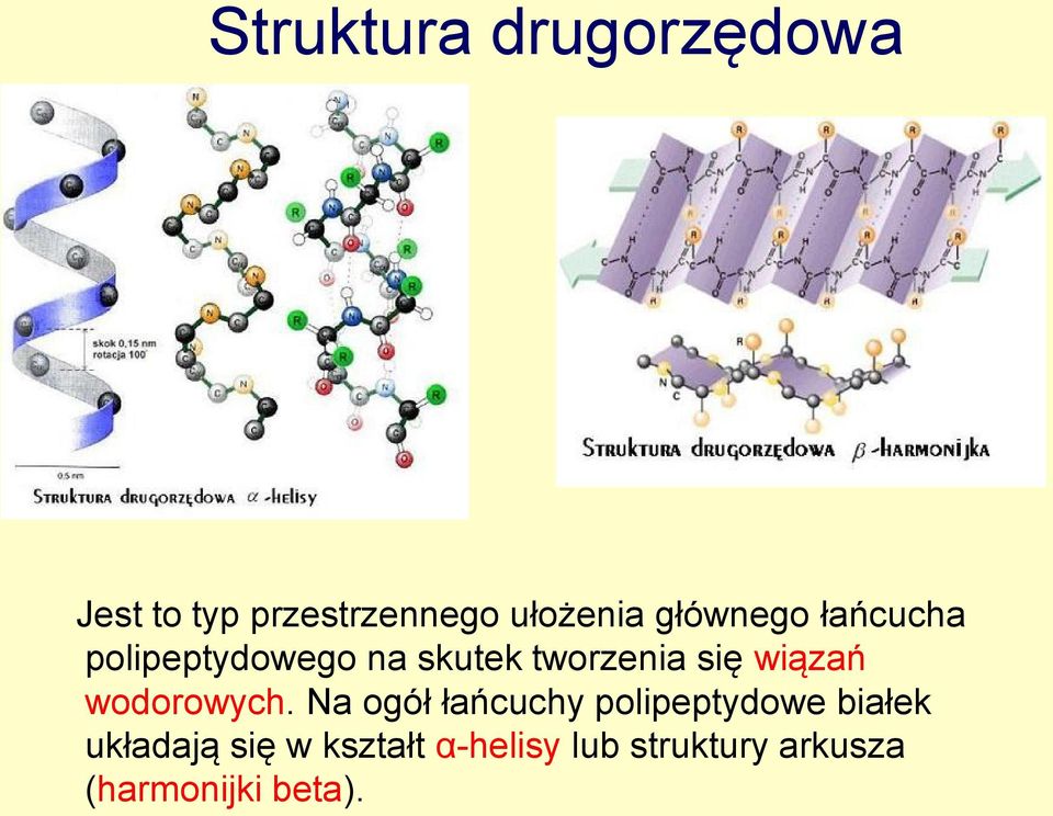 wiązań wodorowych.