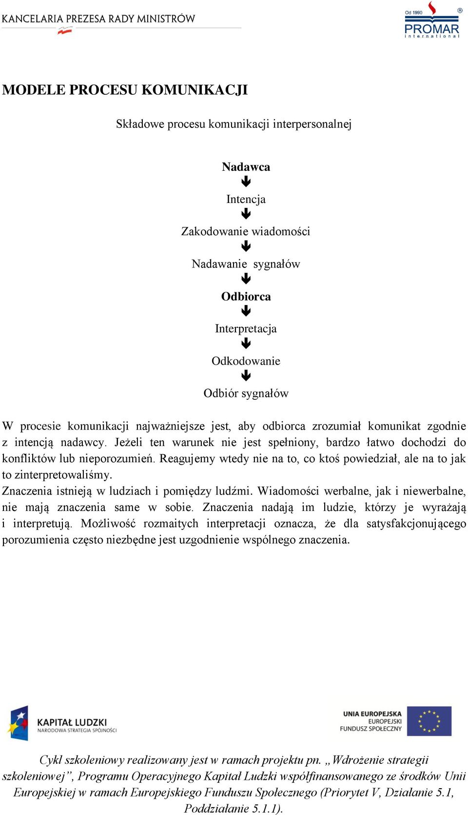 Reagujemy wtedy nie na to, co ktoś powiedział, ale na to jak to zinterpretowaliśmy. Znaczenia istnieją w ludziach i pomiędzy ludźmi.