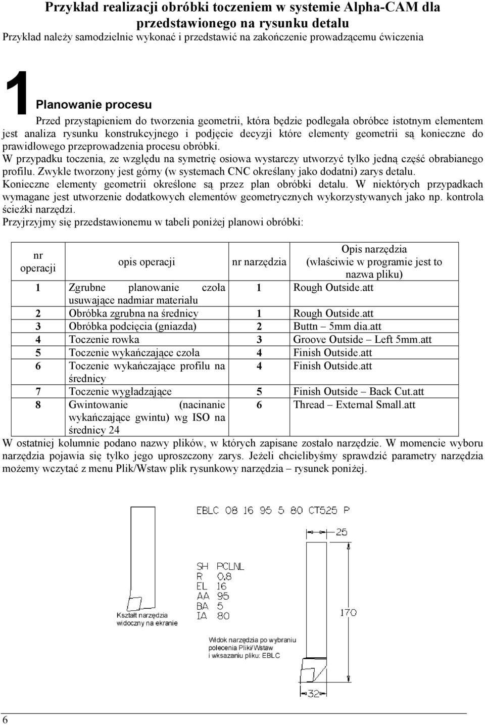 prawidłowego przeprowadzenia procesu obróbki. W przypadku toczenia, ze względu na symetrię osiowa wystarczy utworzyć tylko jedną część obrabianego profilu.