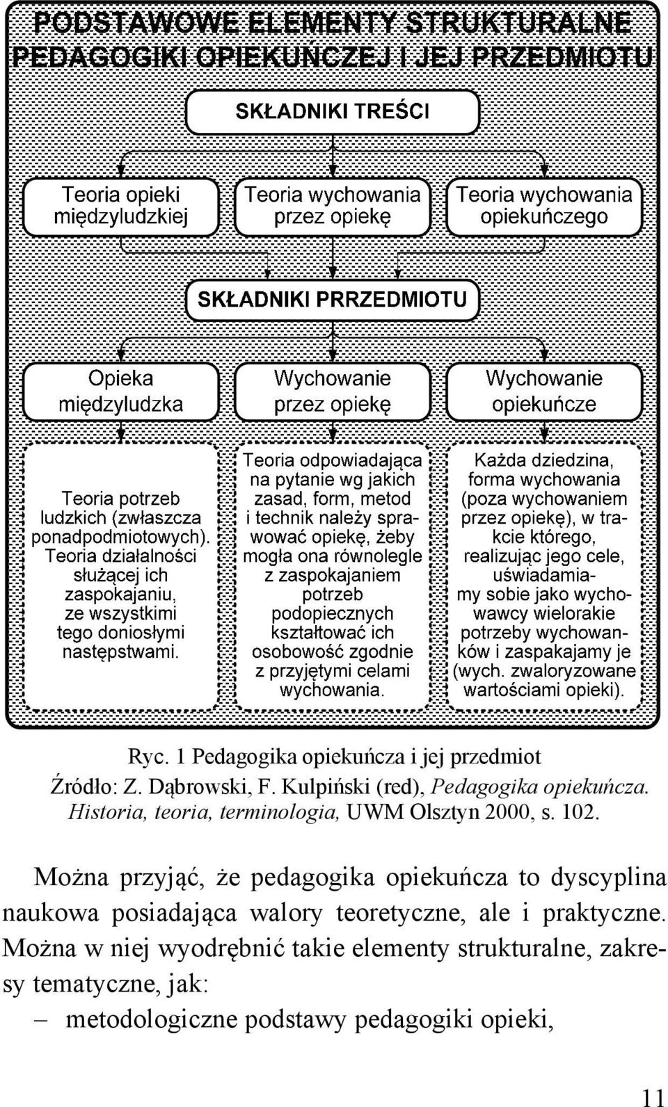 Można przyjąć, że pedagogika opiekuńcza to dyscyplina naukowa posiadająca walory teoretyczne, ale i