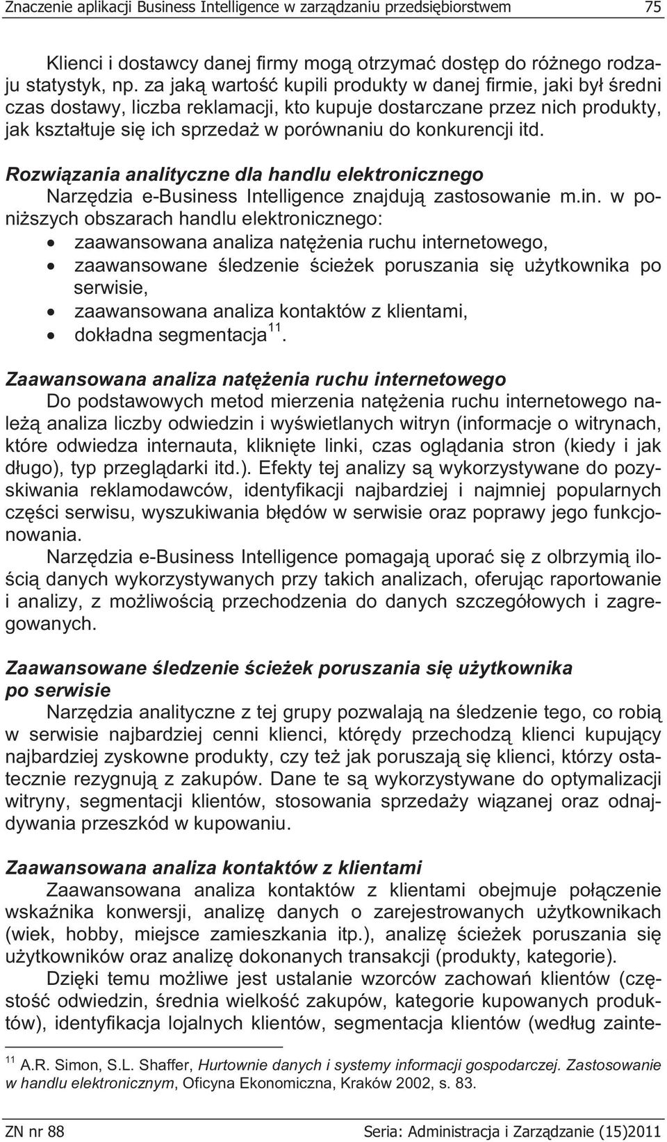 Rozwi zania analityczne dla handlu elektronicznego Narz dzia e-busine