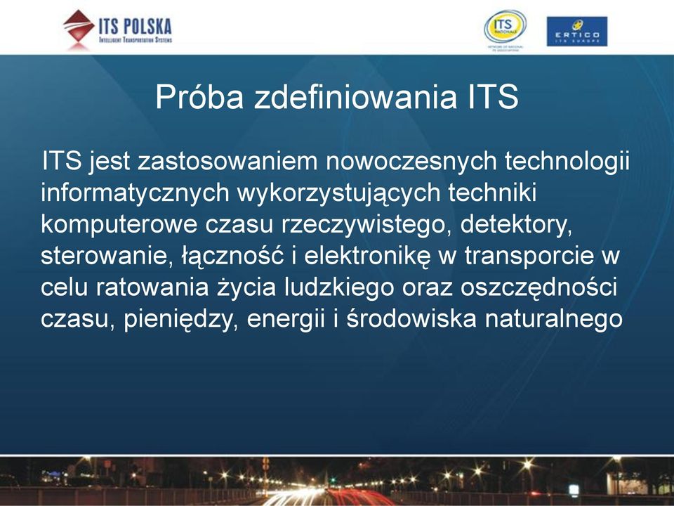 detektory, sterowanie, łączność i elektronikę w transporcie w celu ratowania