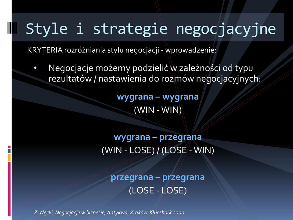 rozmów negocjacyjnych: wygrana wygrana (WIN - WIN) wygrana