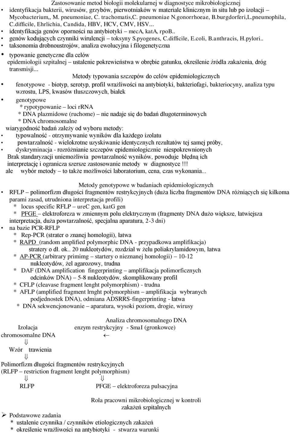 . genów kodujących czynniki wirulencji toksyny S.pyogenes, C.difficile, E.coli, B.anthracis, H.pylori.