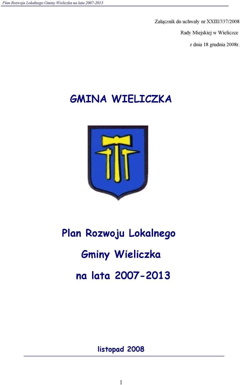 28r. GMINA WIELICZKA Plan Rozwoju