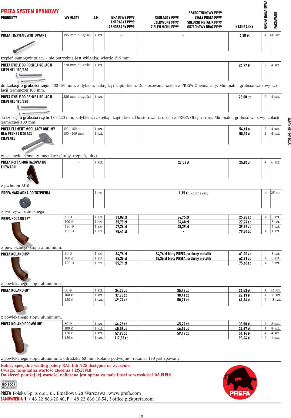 PREFA DYBLE DO PEŁNEJ IZOLACJI 270 mm długości 2,77 zł 2 CIEPLNEJ 00/0 do izolacji o grubości rzędu 00 0 mm, z dyblem, nakrętką i kapturkiem. Do stosowania razem z PREFA Obejma rury.