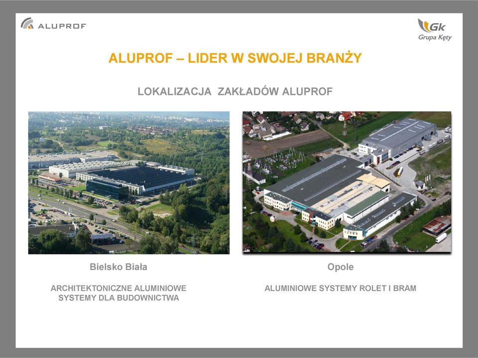 Biała ARCHITEKTONICZNE ALUMINIOWE