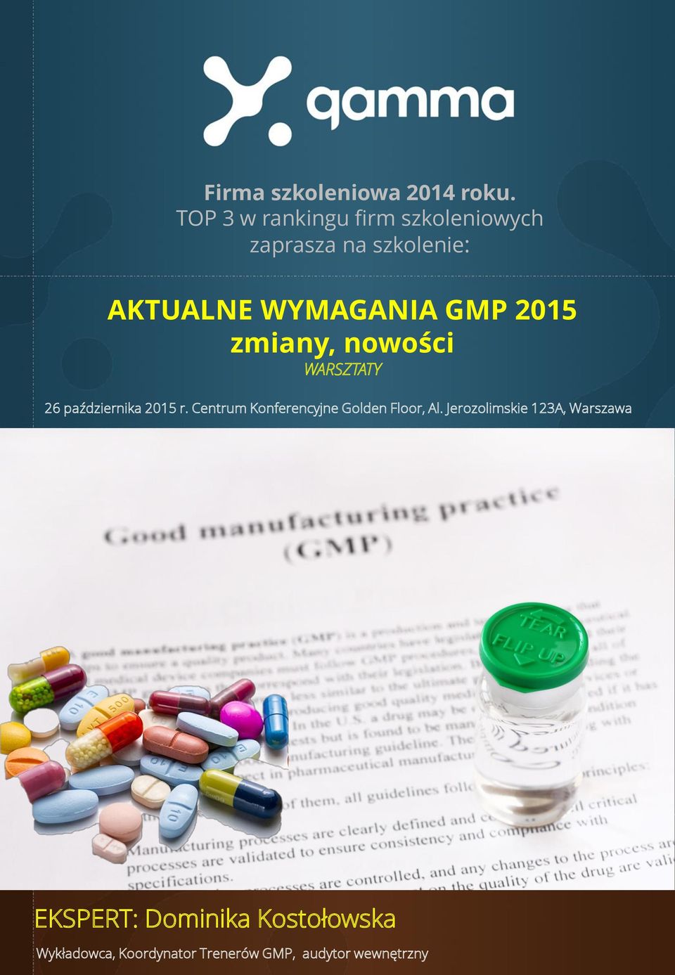 GMP 2015 zmiany, nowości WARSZTATY 26 października 2015 r.