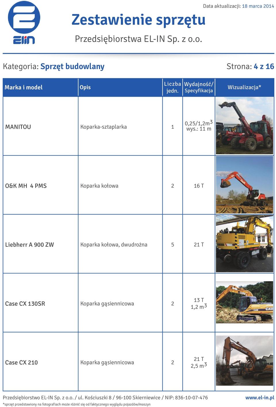 : 11 m O&K MH 4 PMS Koparka kołowa 2 16 T Liebherr A 900 ZW Koparka