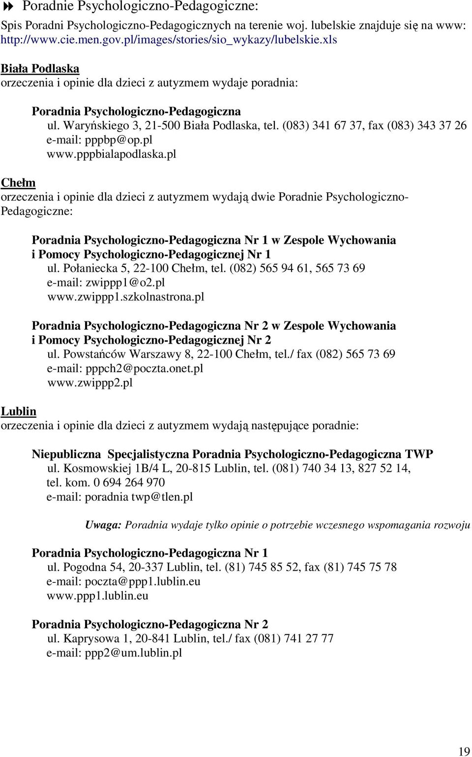 (083) 341 67 37, fax (083) 343 37 26 e-mail: pppbp@op.pl www.pppbialapodlaska.