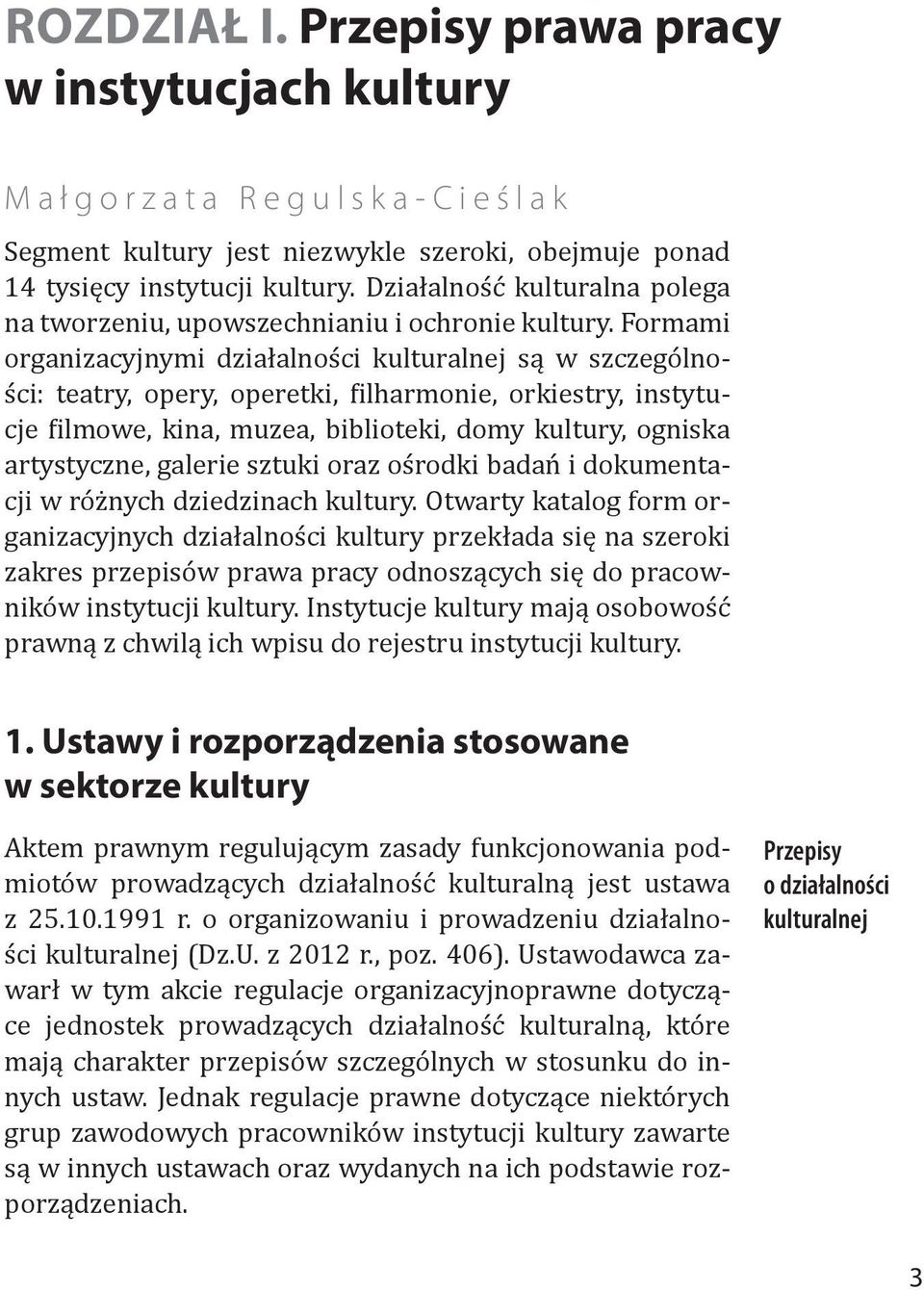 For mami organizacyjnymi działalności kulturalnej są w szczególności: teatry, opery, operetki, filharmonie, orkiestry, instytucje filmowe, kina, muzea, biblioteki, domy kultury, ogniska artystyczne,