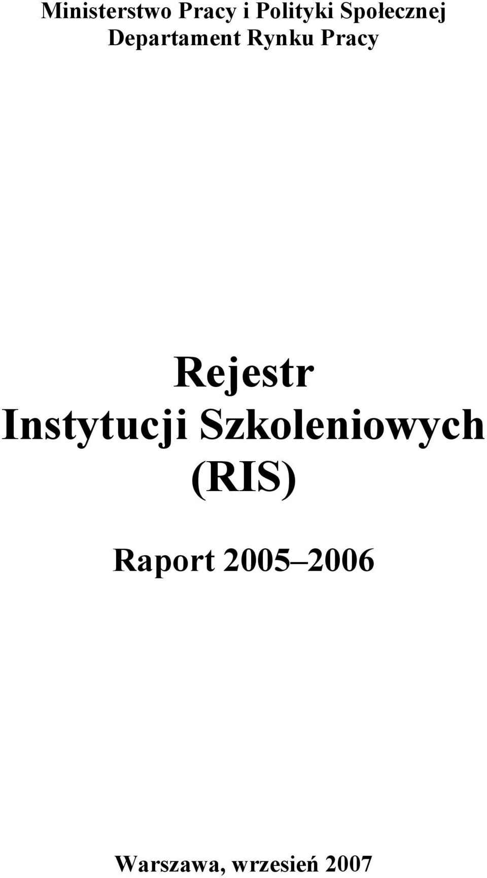 Rejestr Instytucji Szkoleniowych